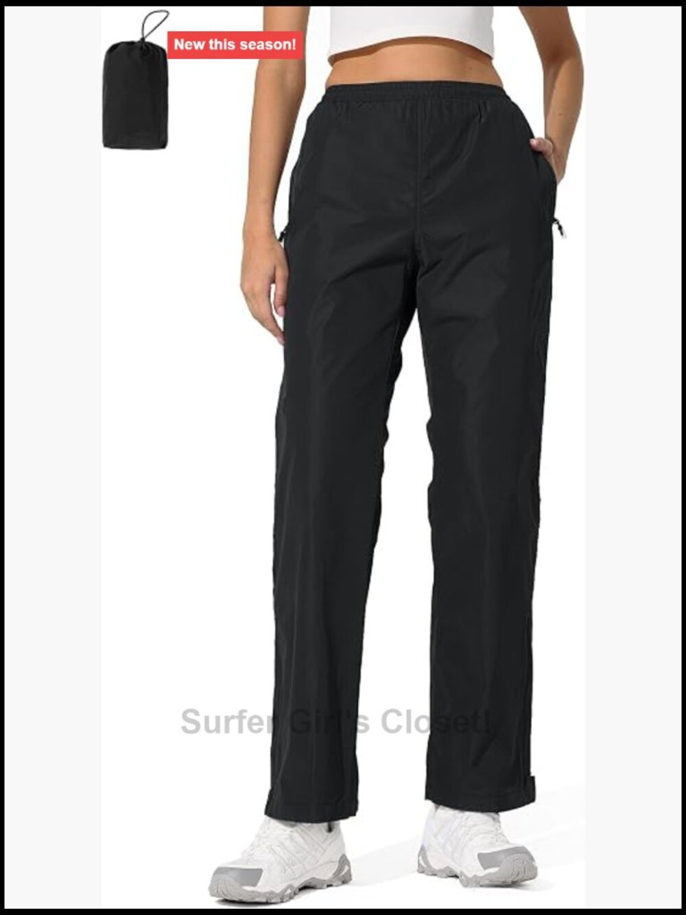 Ultra-Lightweight Waterproof Rain Pants with Half Leg Zip for Hiking Fishing